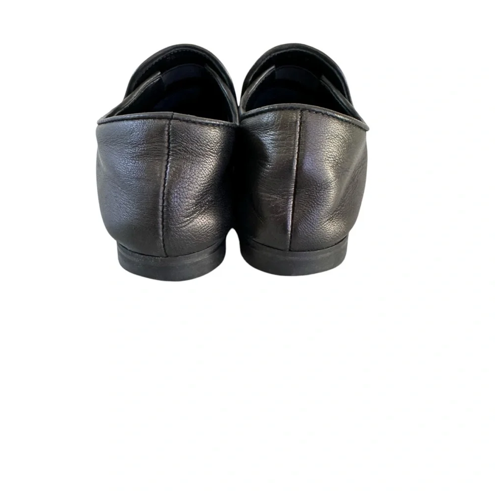 Aquatalia Black Leather Tassel Loafers Flats Women’s Size 8 Made in Italy - Picture 4 of 9